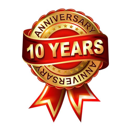 10 years anniversary with ready machinery