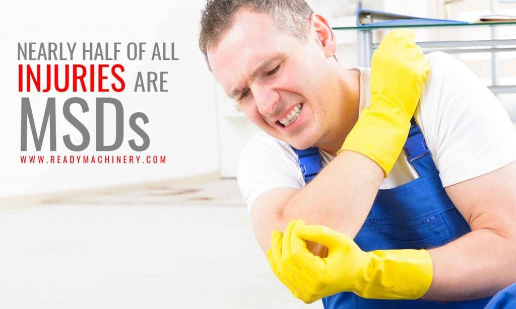 Nearly half of all injuries are MSDs
