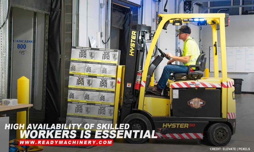 High availability of skilled workers is essential