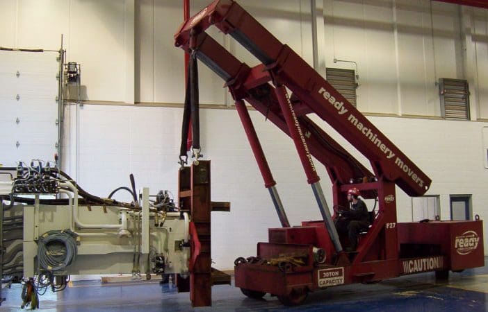 A red crane